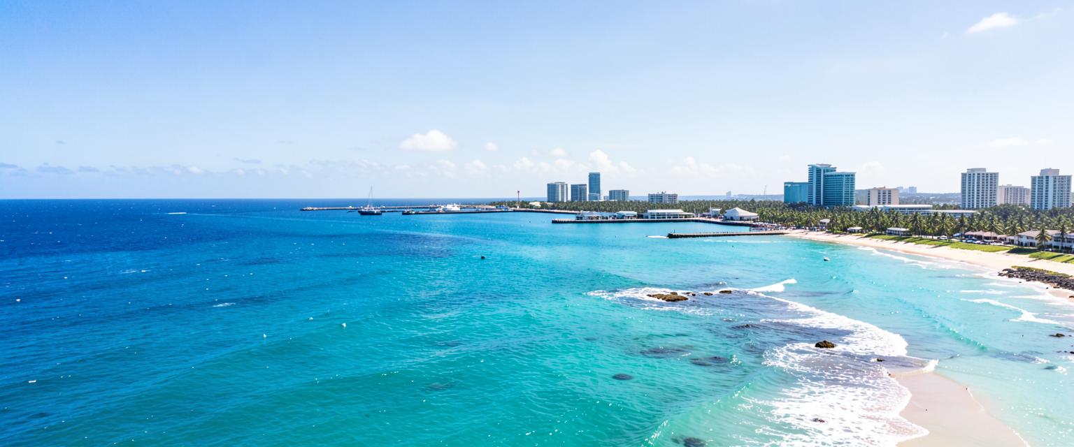 Turquoise coastline representing opportunities in Oceania